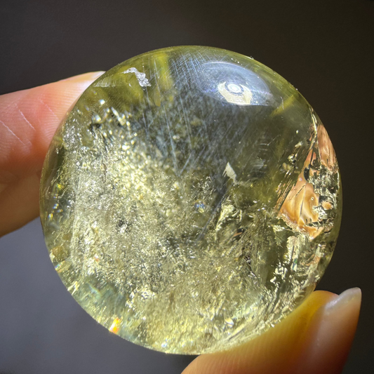 Rare Blue Angel Feather Phantom Citrine Sphere (Vidoe)