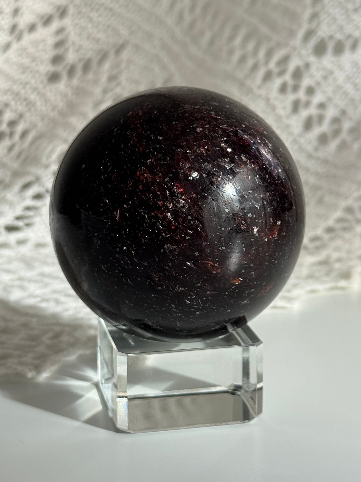 Garnet Mica Sphere 6.7cm