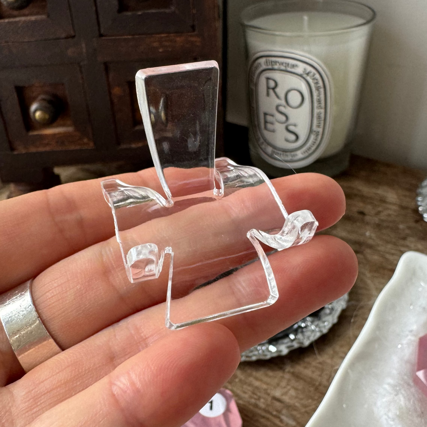 Rose Quartz Facet Heart