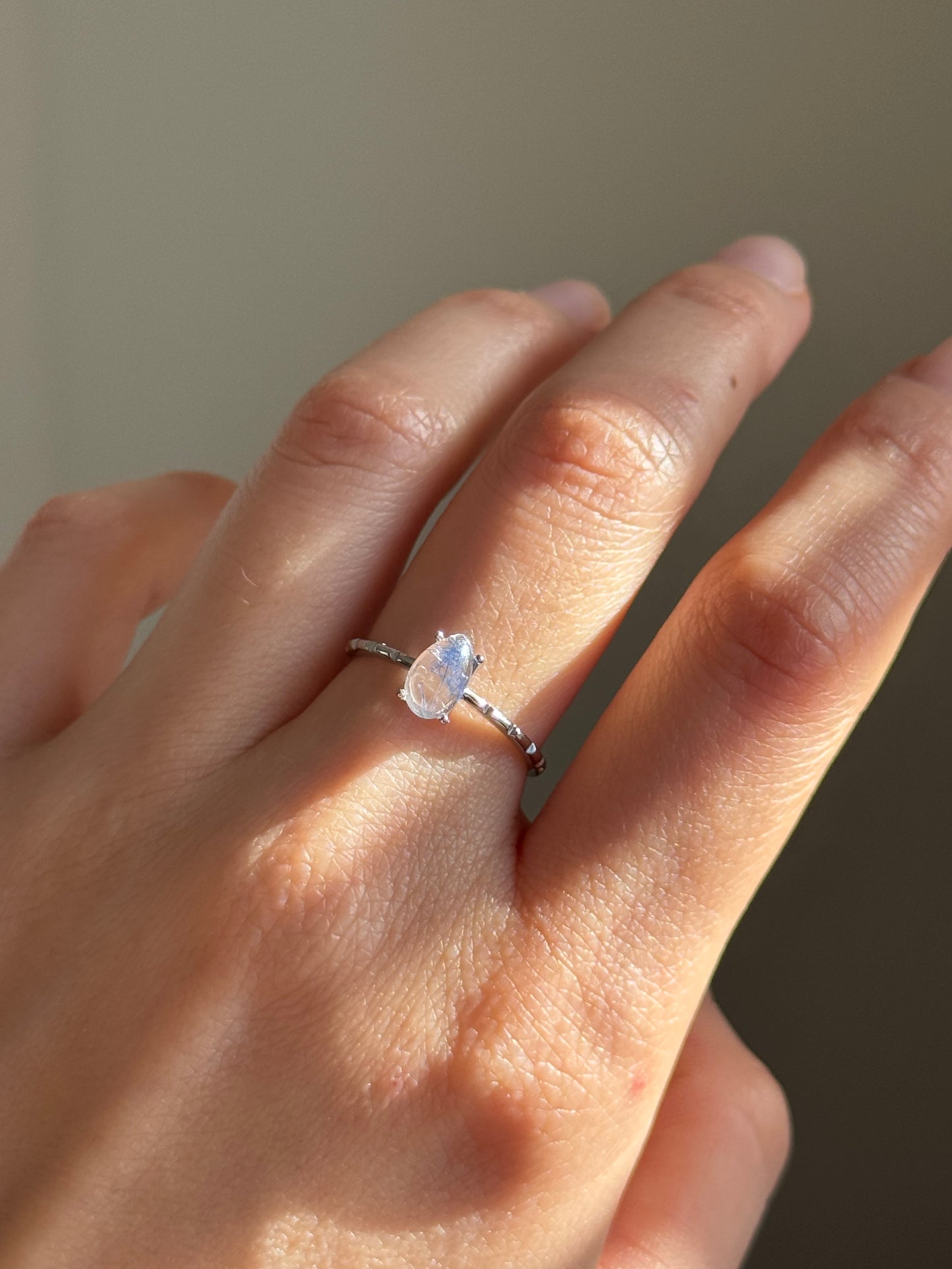 Dumortierite Sterling Silver Ring Adjustable