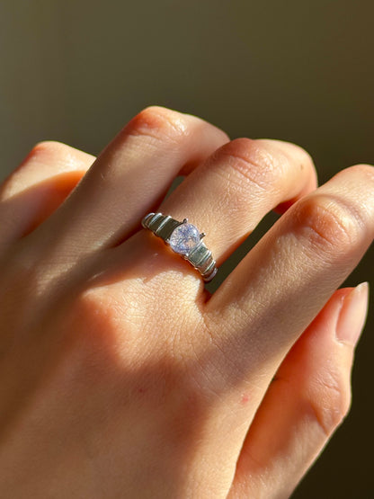 Dumortierite Sterling Silver Ring Adjustable