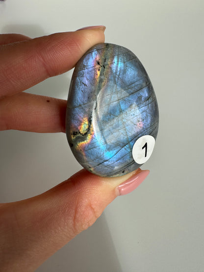 Pauper Pink Labradorite Palmstone