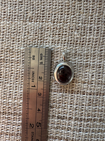 Garnet Sterling Sliver Pendent