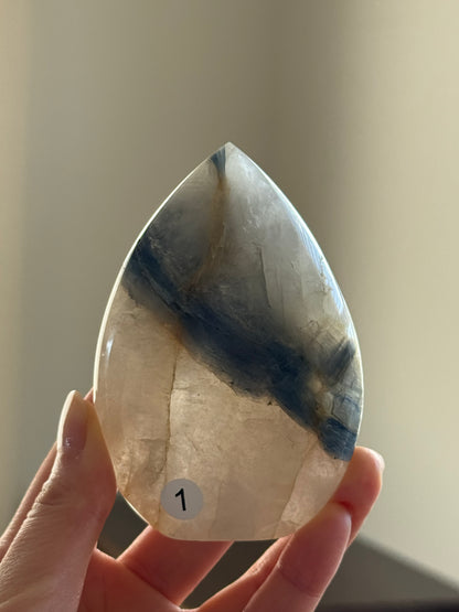 Blue Kyanite with Quartz Flame #1