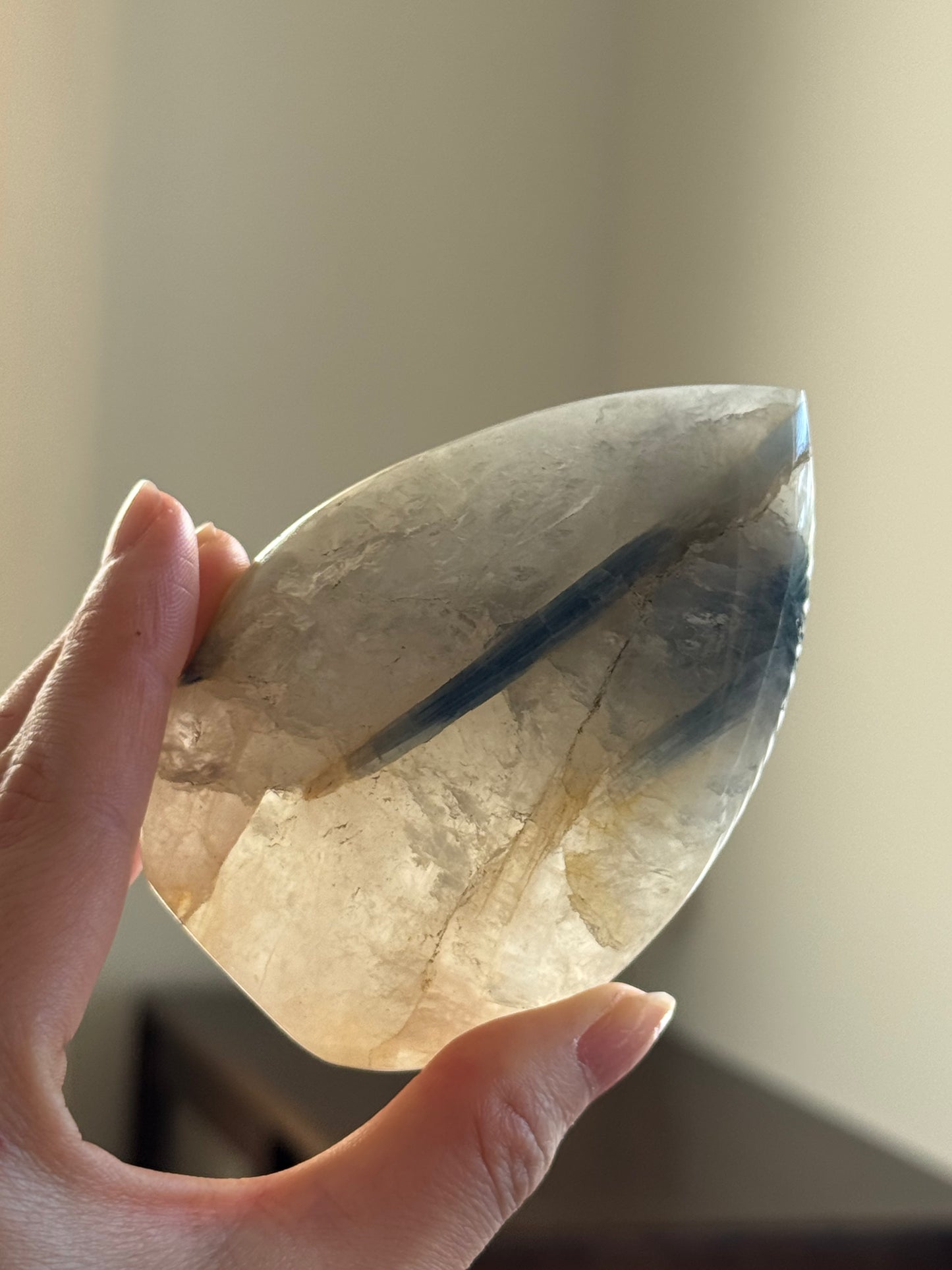 Blue Kyanite with Quartz Flame #1