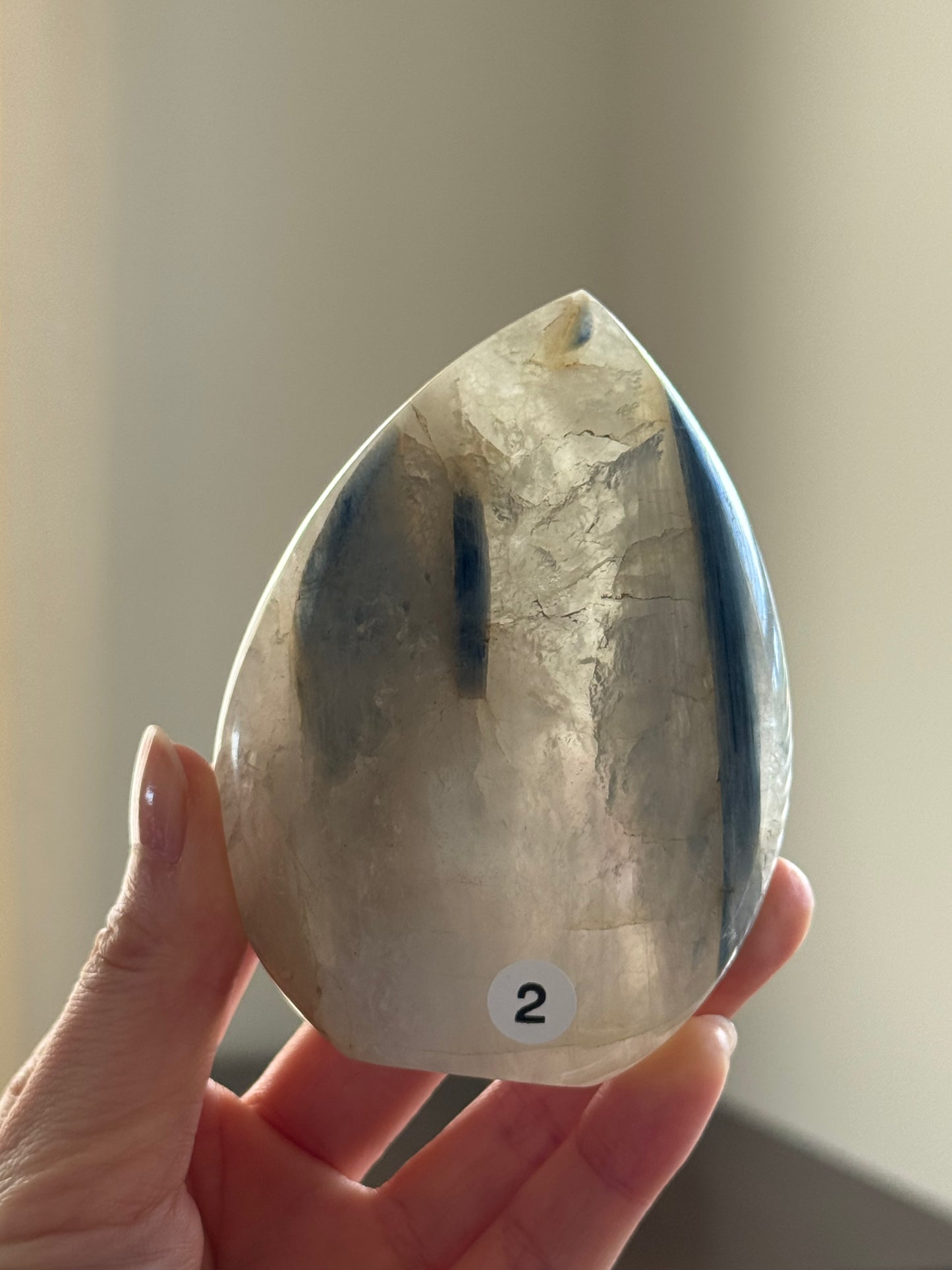 Blue Kyanite with Quartz Flame #2