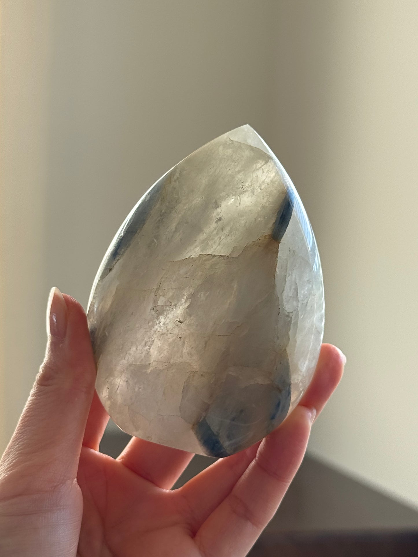 Blue Kyanite with Quartz Flame #2