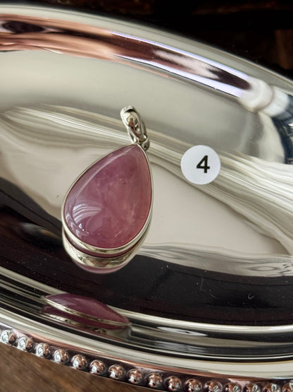 Rose Quartz Sterling Sliver Pendant #4