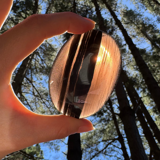 Midnight lace obsidian Plamstone (L)