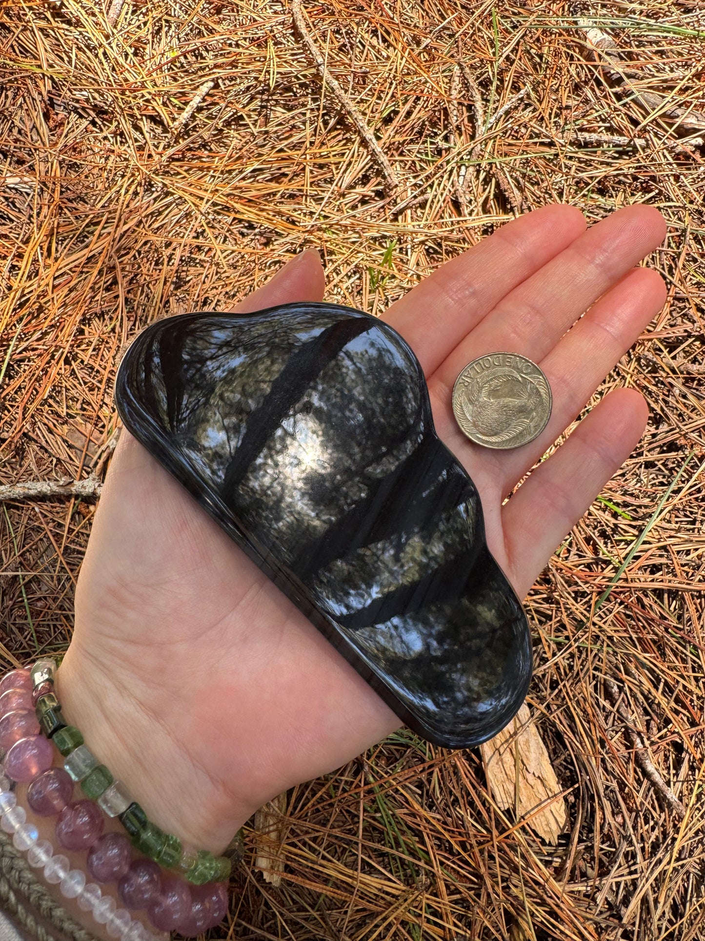 Midnight lace obsidian Cloud Carving