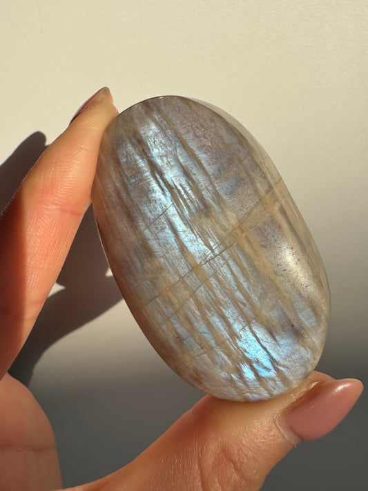 Brown Moonstone with Blue Flash