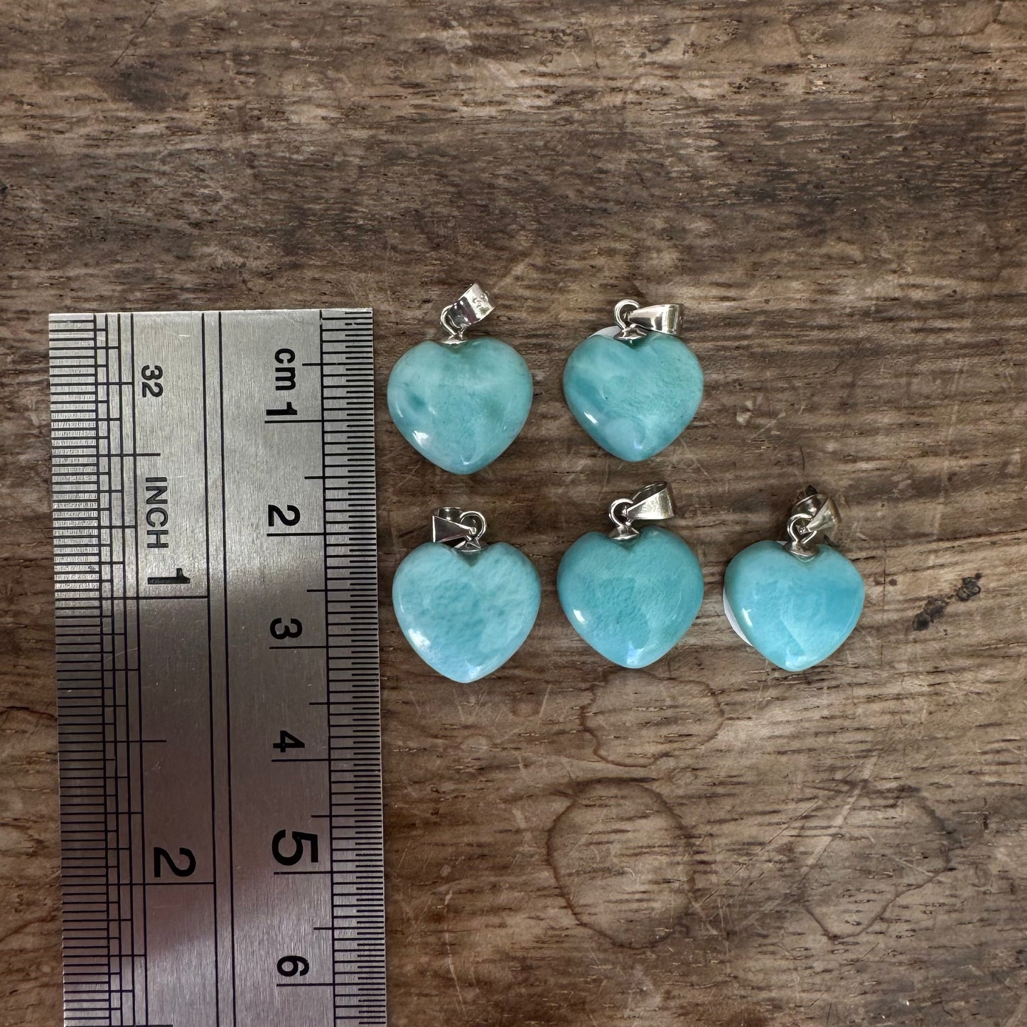 Small Larimar Pendant Sterling Sliver Pendant #5