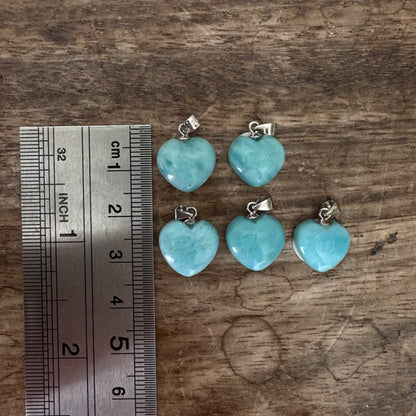Small Larimar Pendant Sterling Sliver Pendant #5