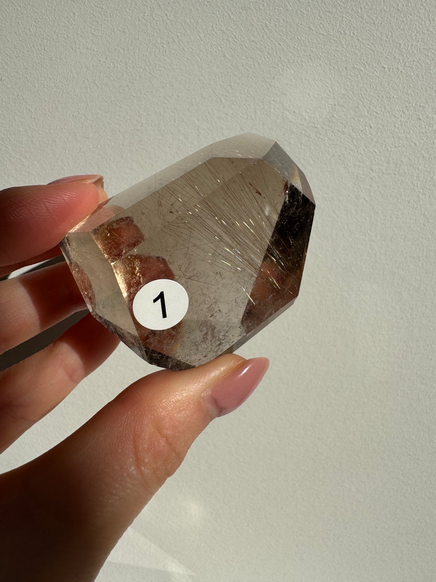 High Grade Golden Rutile in Smoky Quartz #1