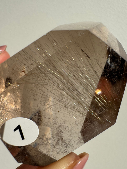 High Grade Golden Rutile in Smoky Quartz #1