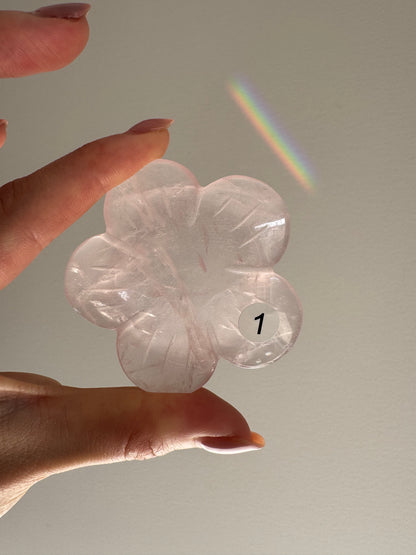 High Grade Rose Quartz Flower (Sphere Holder)