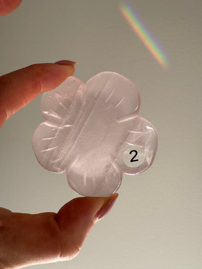 High Grade Rose Quartz Flower (Sphere Holder)