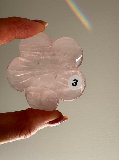 High Grade Rose Quartz Flower (Sphere Holder)