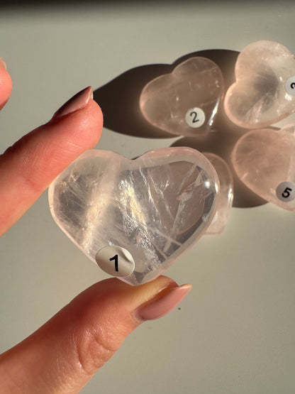 High Grade Rose Quartz Heart