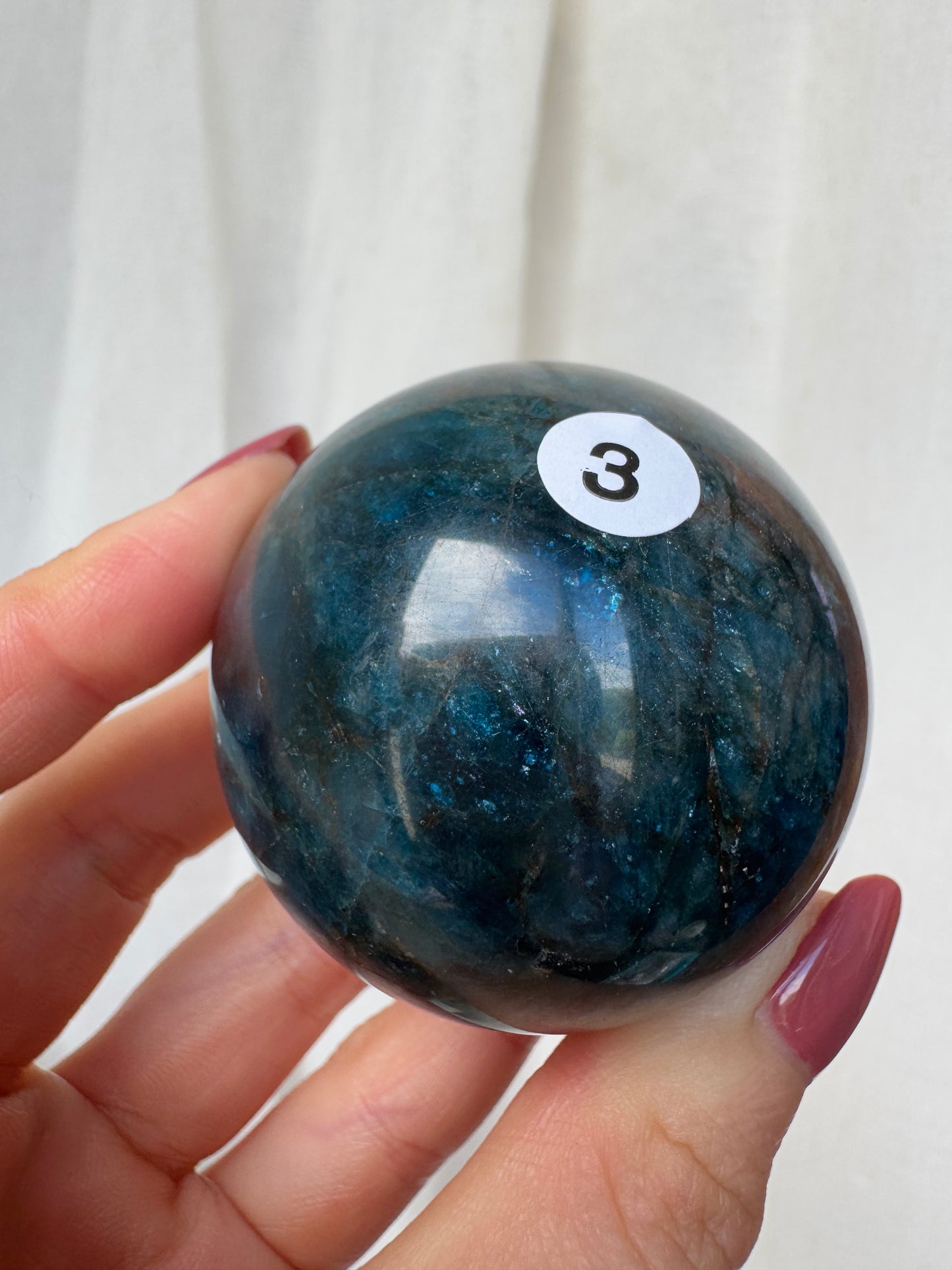 Blue Apatite Sphere #3 215g