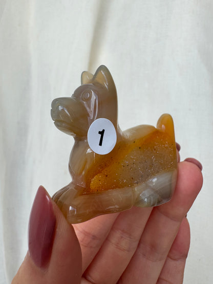 Agate Druzy Puppy/Dog