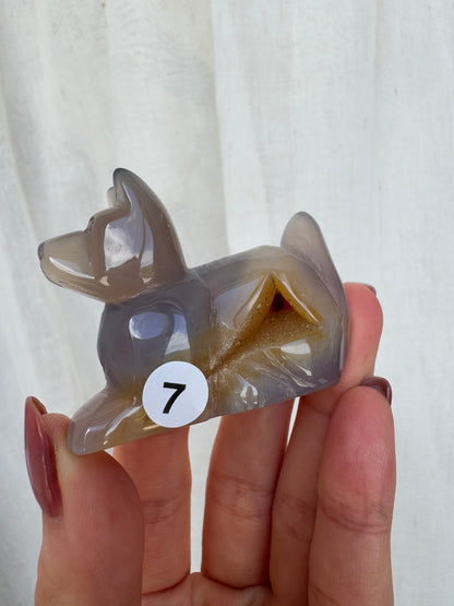 Agate Druzy Puppy/Dog