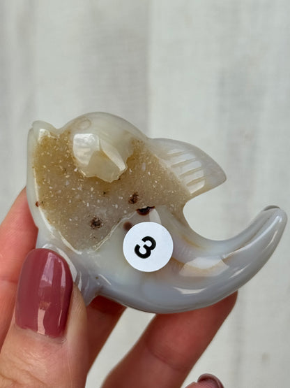 Agate Druzy Dolphin