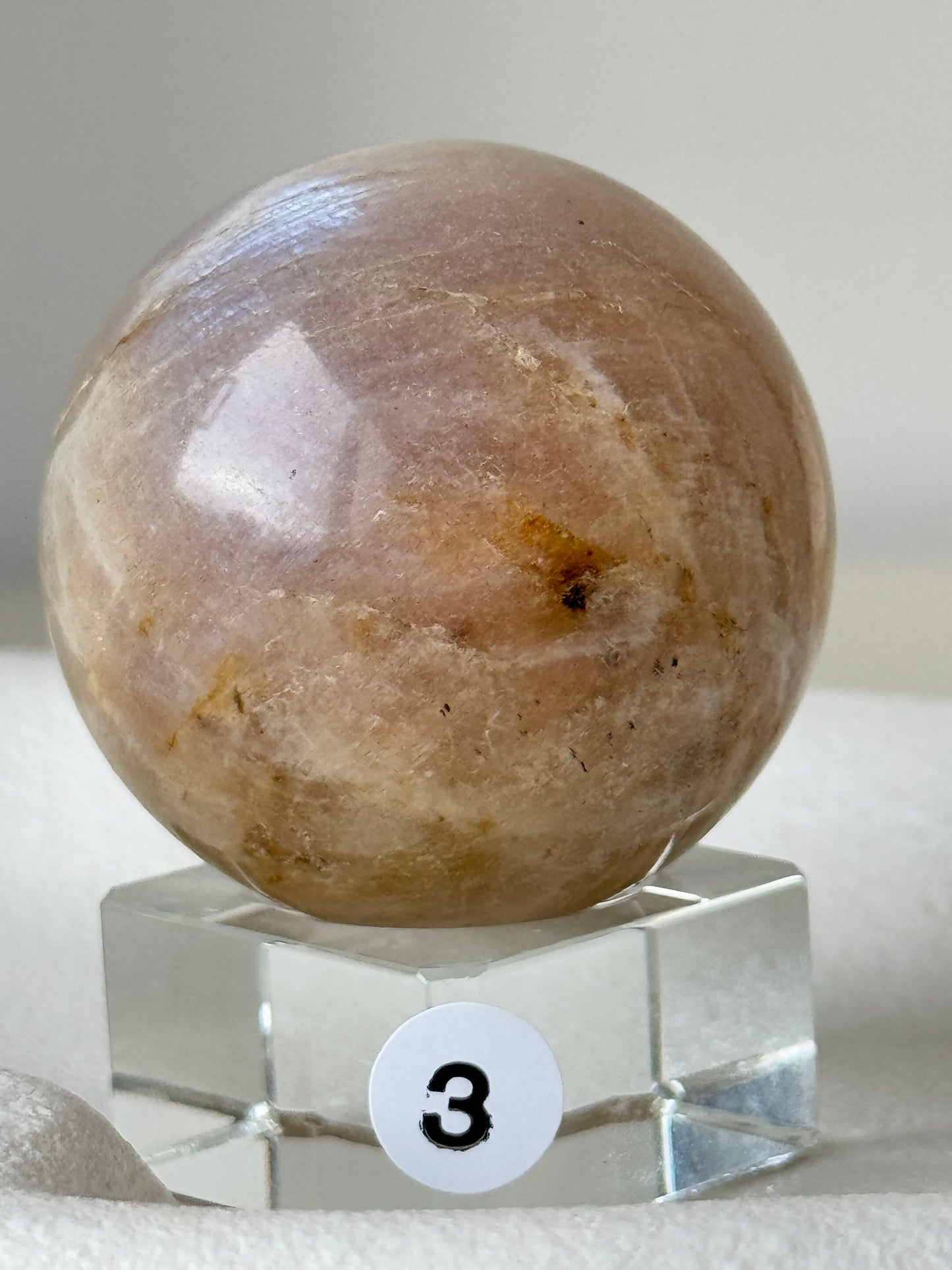 Moonstone Sphere with blue flash #3