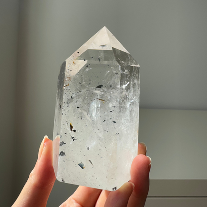 Rare Mica Clear Quartz Point (video)