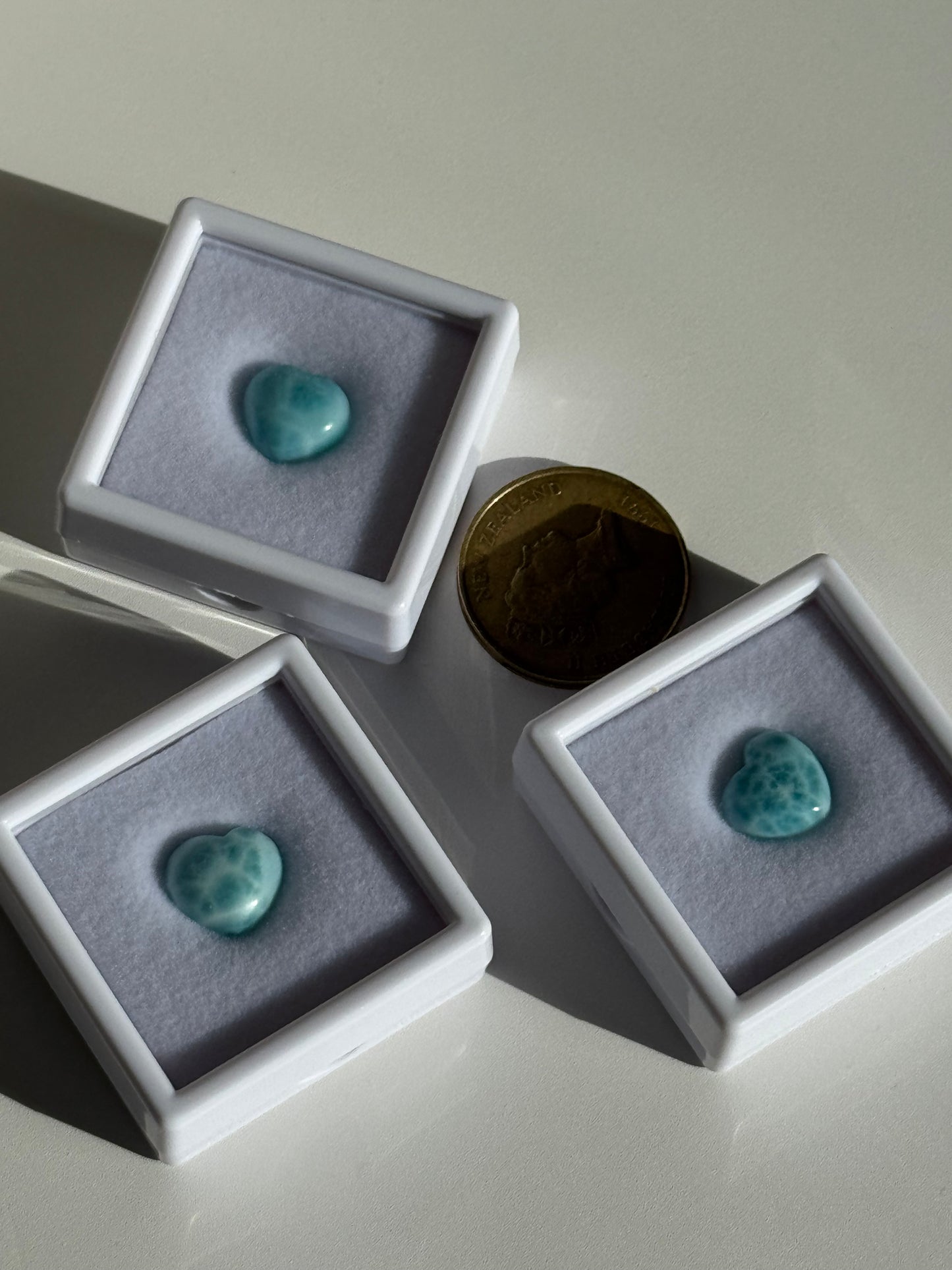 High Grade Larimar Heart with Box