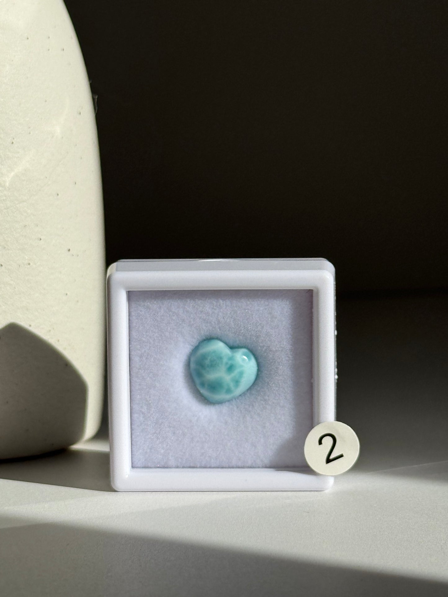 High Grade Larimar Heart with Box