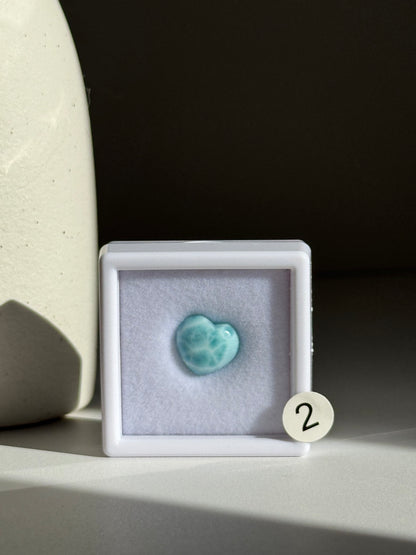 High Grade Larimar Heart with Box