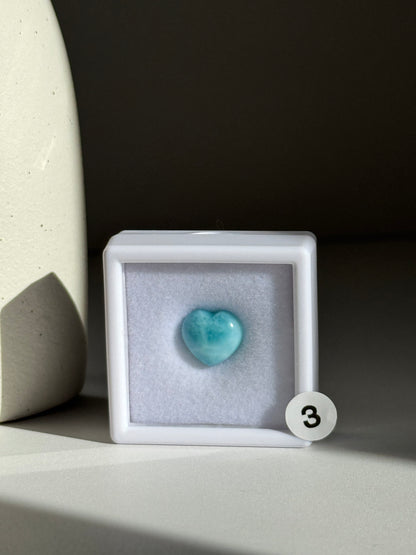 High Grade Larimar Heart with Box