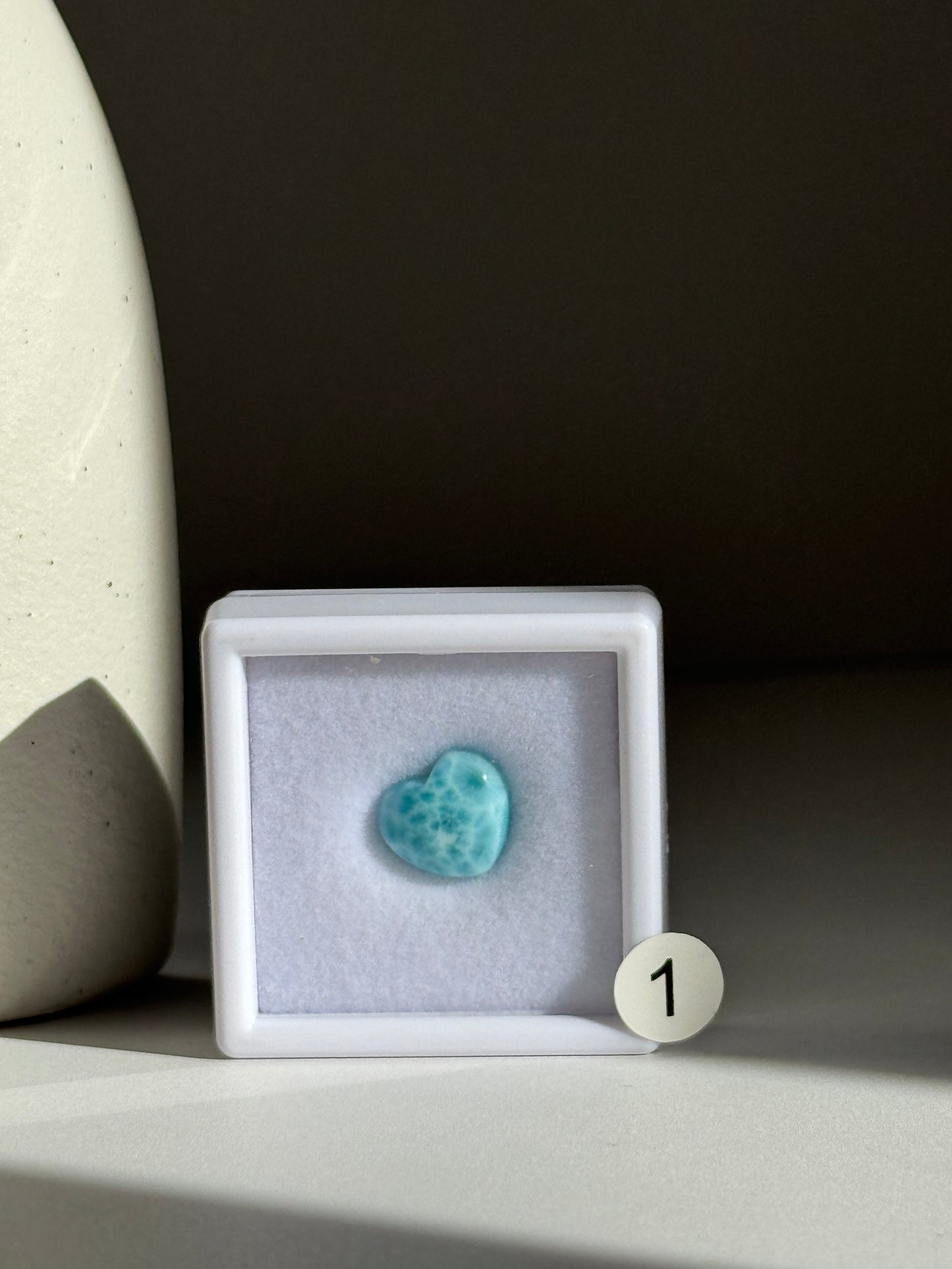 High Grade Larimar Heart with Box