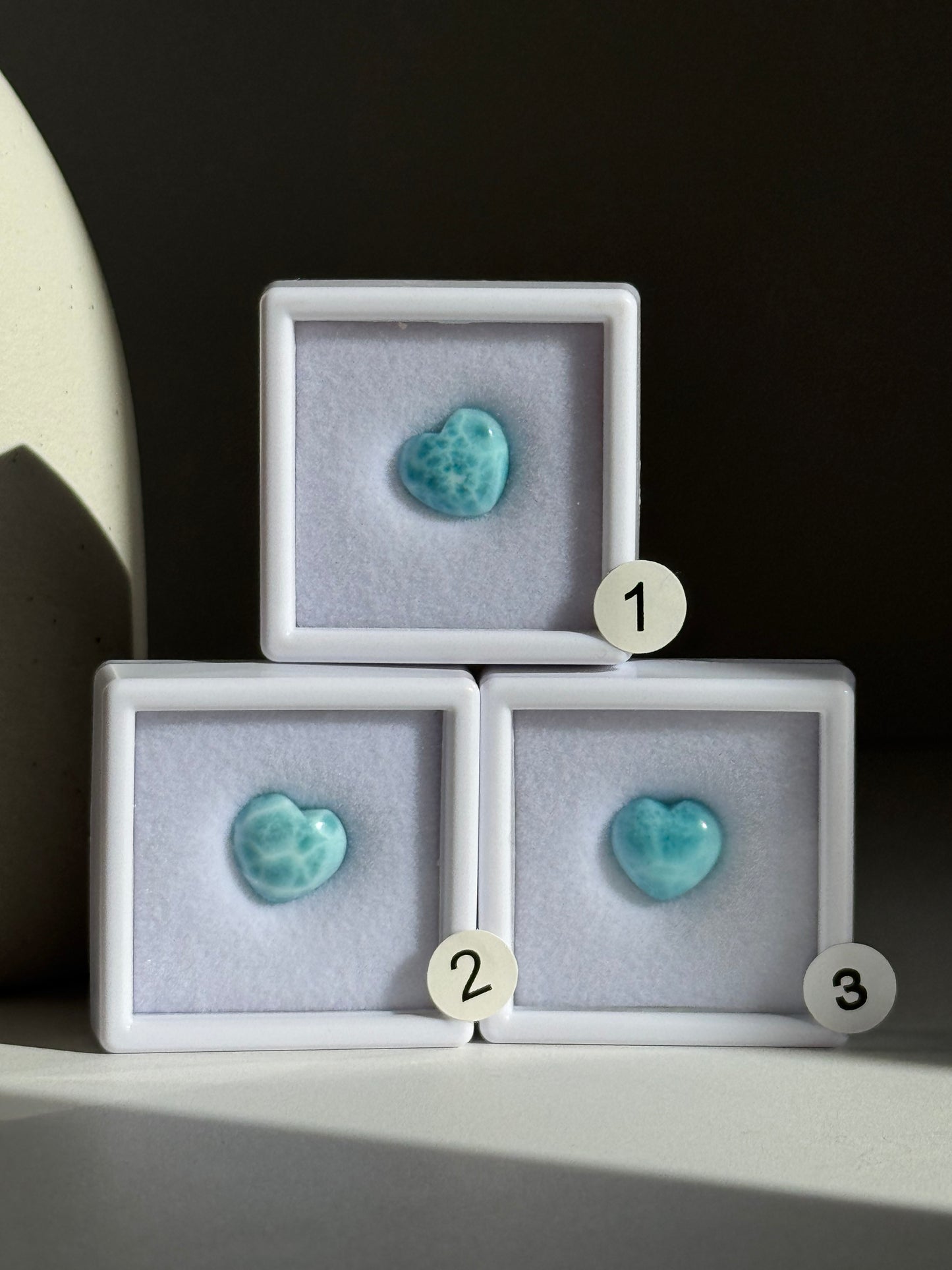High Grade Larimar Heart with Box