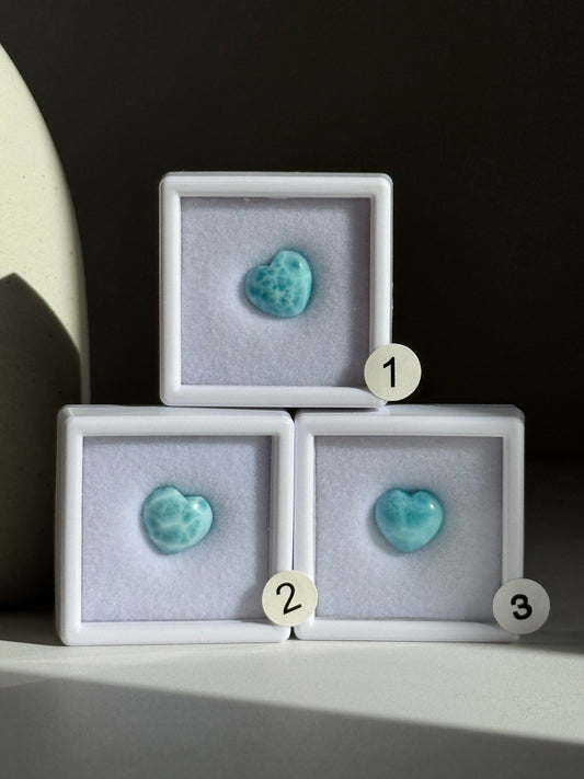 High Grade Larimar Heart with Box
