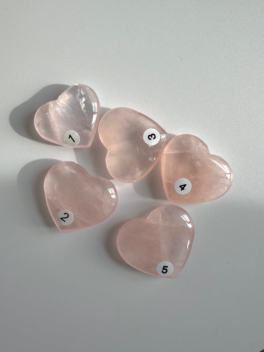 High Grade Rose Quartz Heart