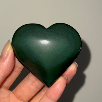 Rainbow Obsidian Heart