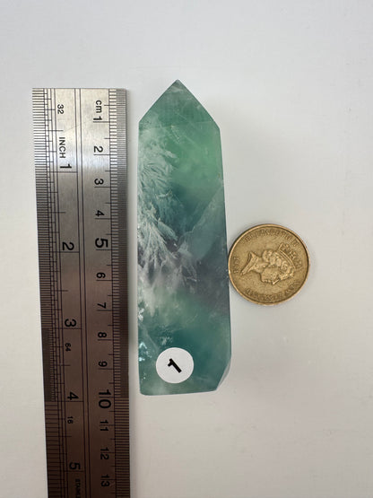 Feather Fluorite Point #1