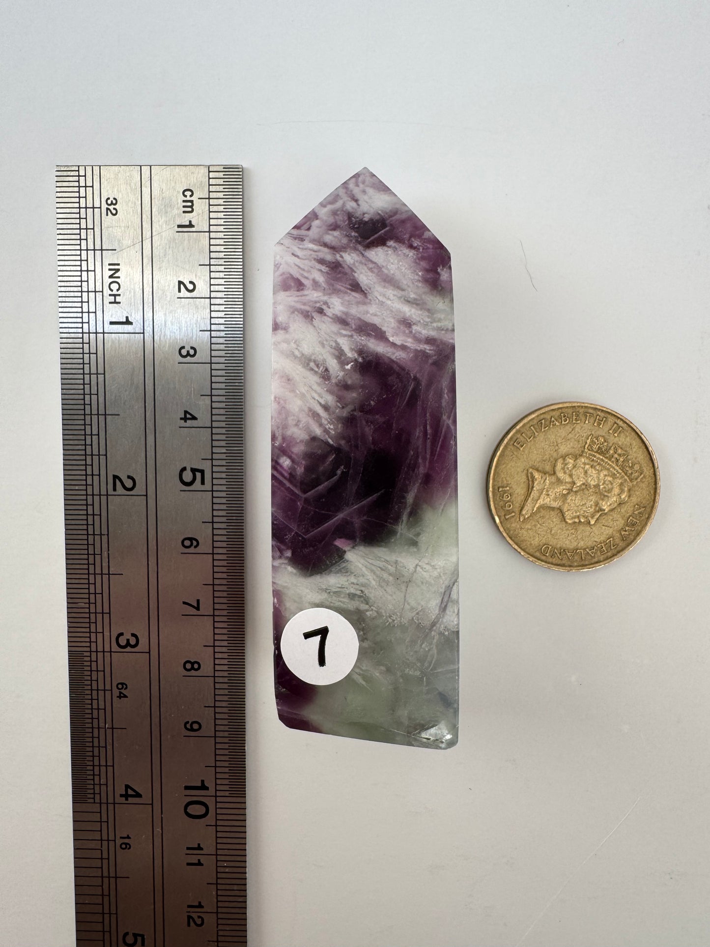 Feather Fluorite Point #7