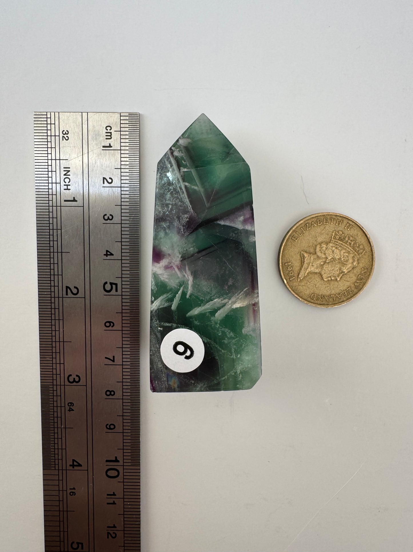 Feather Fluorite Point #9