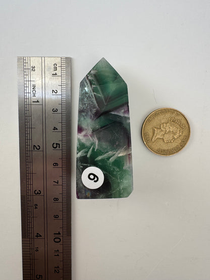 Feather Fluorite Point #9