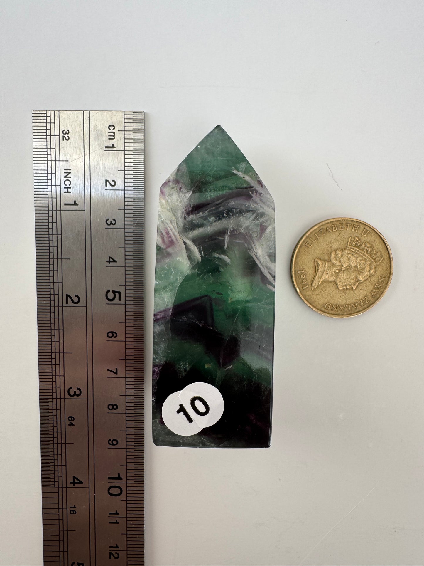 Feather Fluorite Point #10