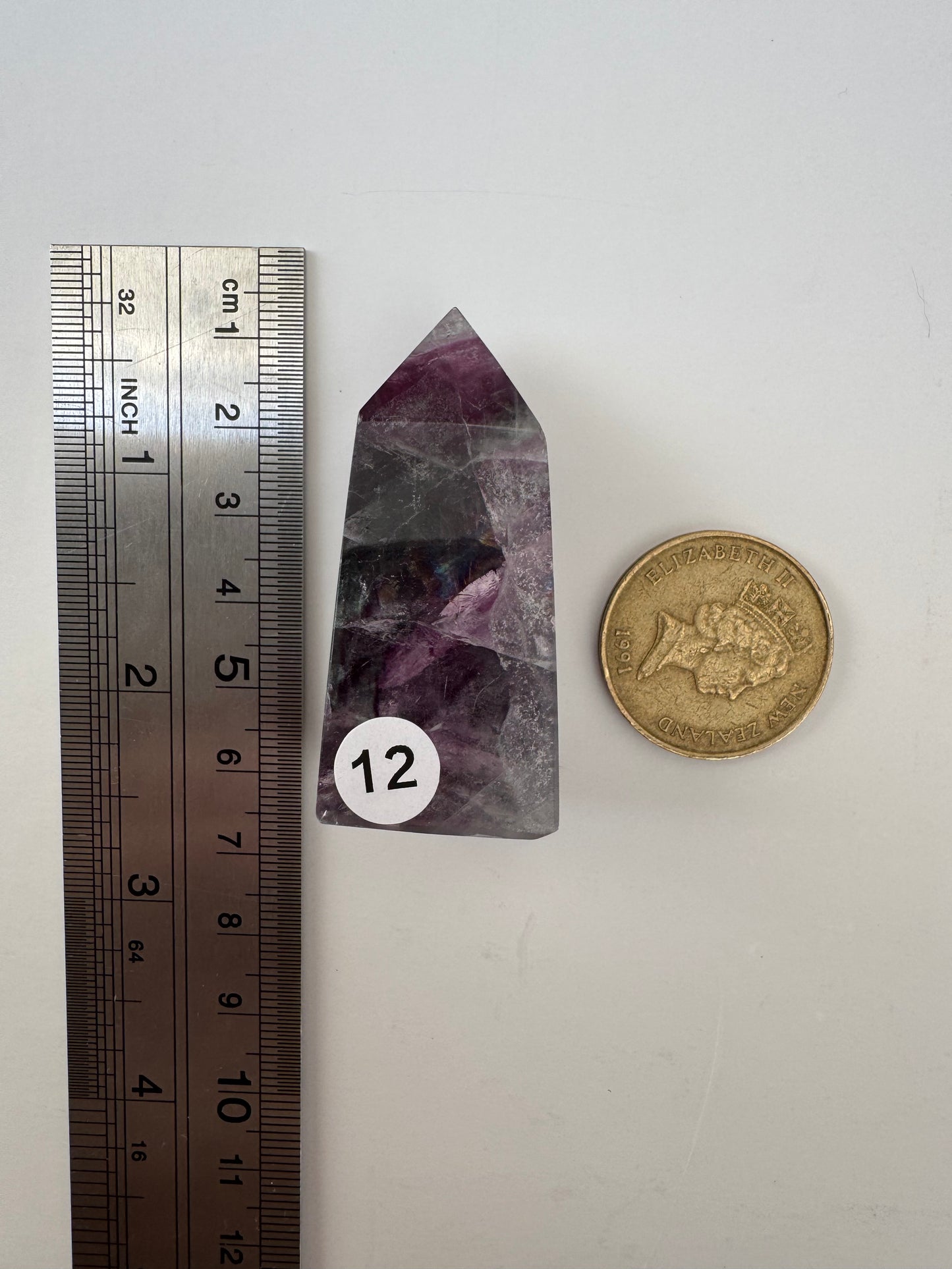 Feather Fluorite Point #12