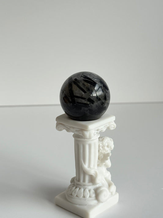 Black Tourmaline Quartz Sphere #1