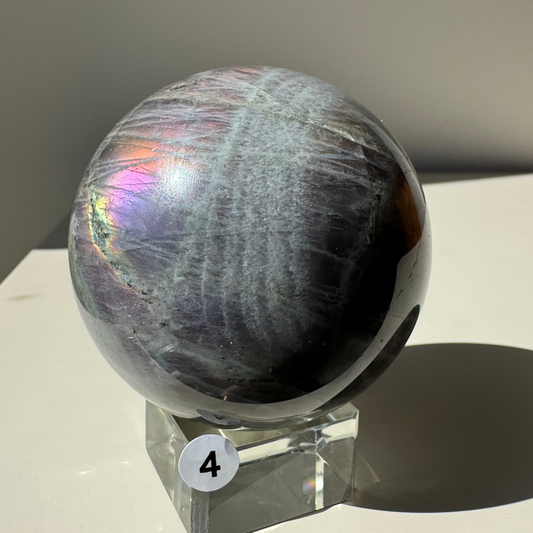 Pink  Labradorite Sphere 68mm #4