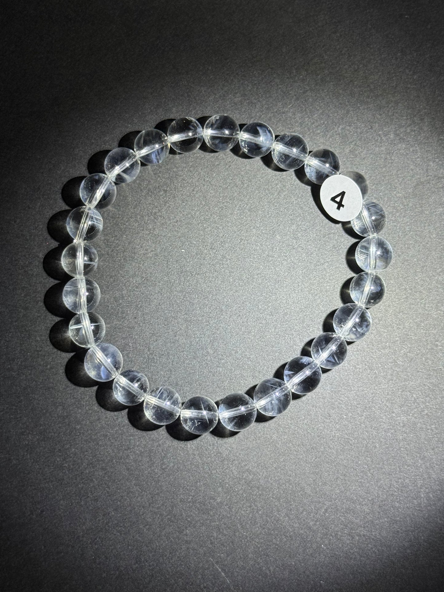 Blue Angel Feather Phantom Quartz Bracelet 7.5mm #4