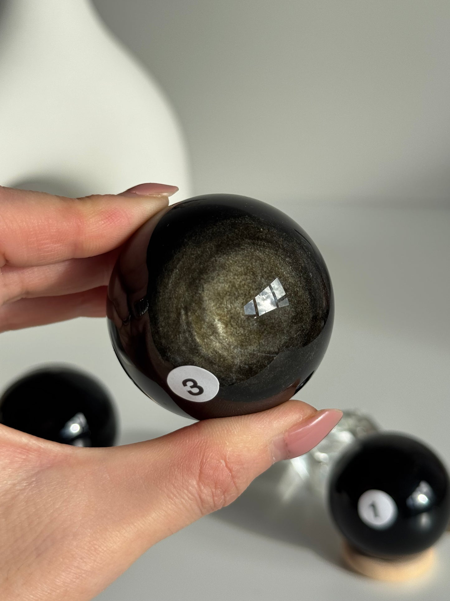 Golden Sheen Obsidian Sphere