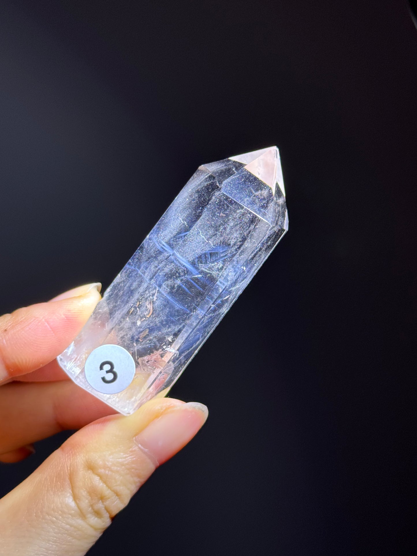 Blue Angel Feather Phantom Clear Quartz Point #3
