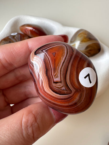 Sardonyx Carnelian Palm Stone (Madagascar)